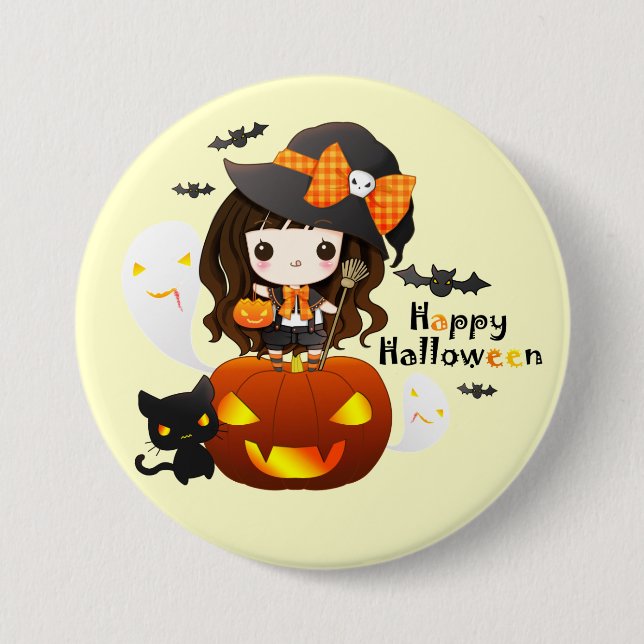 Kawaiii Halloween 7.5 Cm Round Badge (Front)