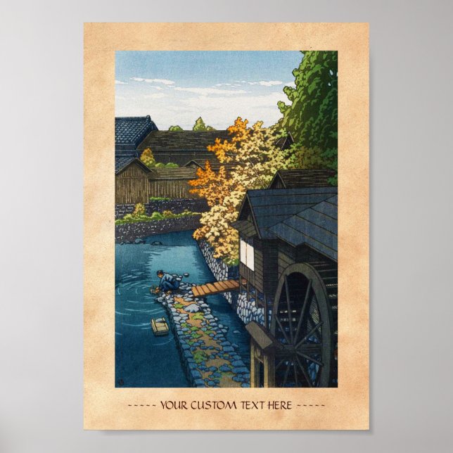 Kawanishi Village, Tochigi Prefecture Hasui Kawase Poster (Front)