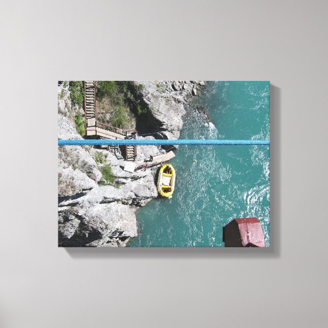 Kawarau Bridge Bungy POV, Queenstown, New Zealand Canvas Print (Front)