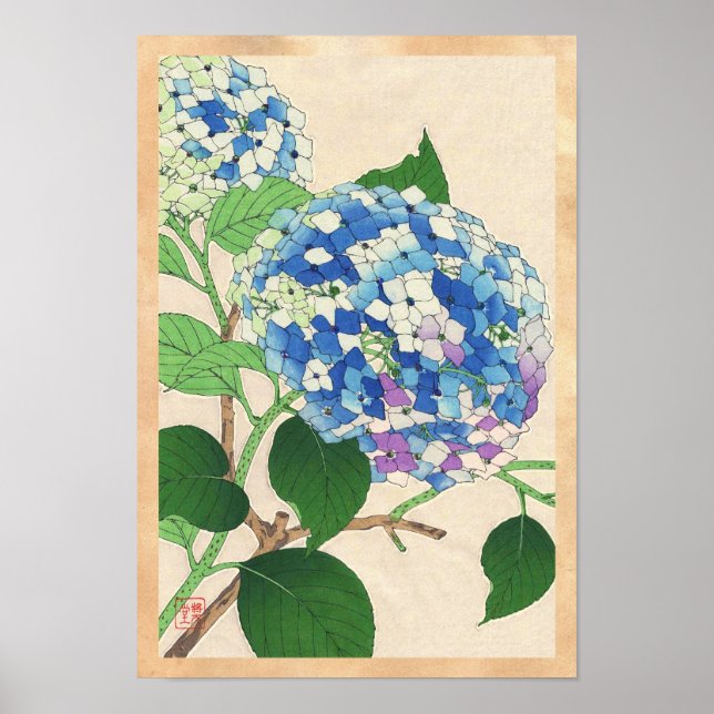 Kawarazaki Shodo Floral Calendar of Japan flower Poster (Front)