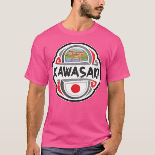 Kawasaki Japan Flag Badge Travel Souvenir Stamp T-Shirt