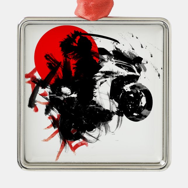 kawasaki ninja metal tree decoration (Front)