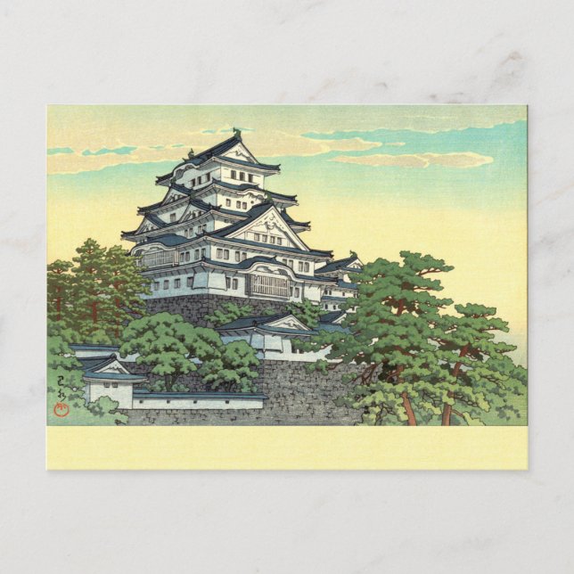 Kawase Hasui Pacific Transport Lines Himeji Castle Postcard (Front)