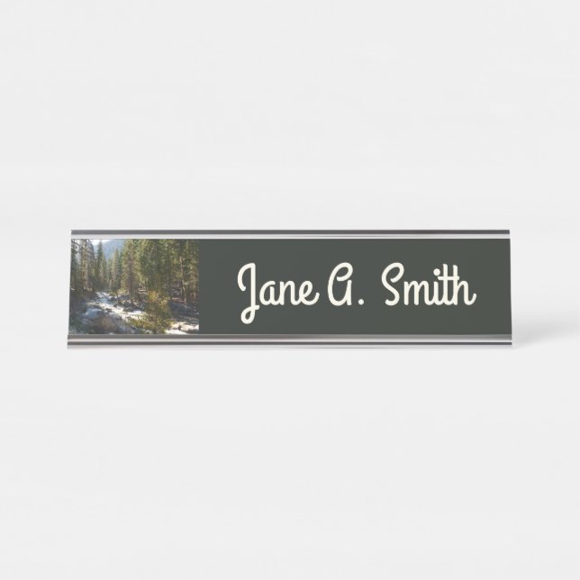 Kaweah River in Sequoia National Park Desk Name Plate (Front)