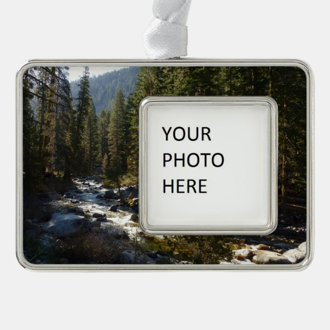 Kaweah River in Sequoia National Park Silver Plated Framed Ornament (Front)