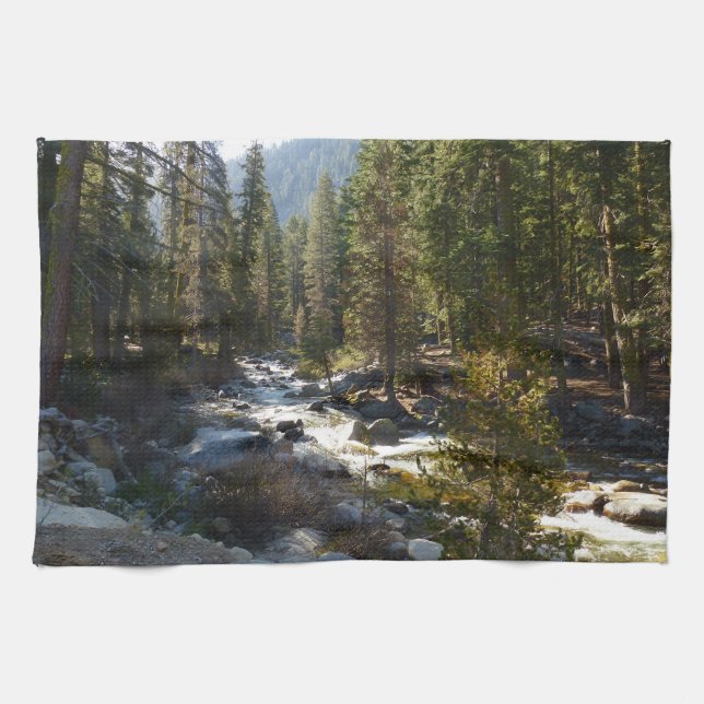 Kaweah River in Sequoia National Park Tea Towel (Horizontal)