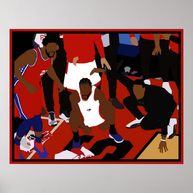 Kawhi Leonard Game Winner Celebration Poster (Front)
