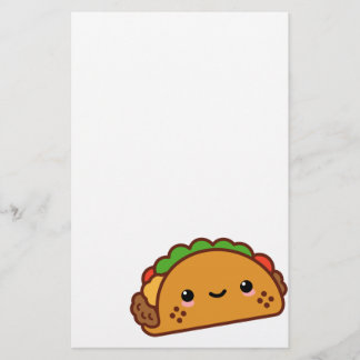 Kawii Taco Face Stationery
