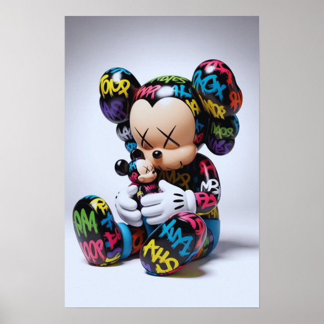Kaws Companion: Graffiti Splash Poster (Front)