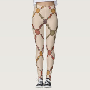 Kawung Branch Web - Batik Motif Bali Leggings