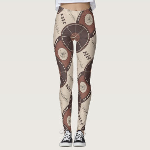 Kawung Mosaic Mix Batik Motif Bali Leggings