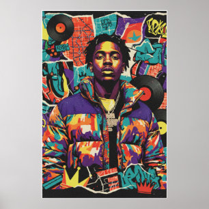Kay Flock Poster – Hip Hop Street Art Wall Decor