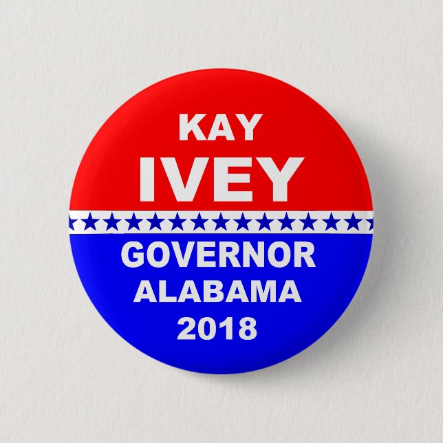Kay Ivey Governor Alabama 2018 6 Cm Round Badge (Front)