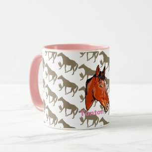Kay Mei Ranch Tontoro-chan Silhouette Froth Glass Mug