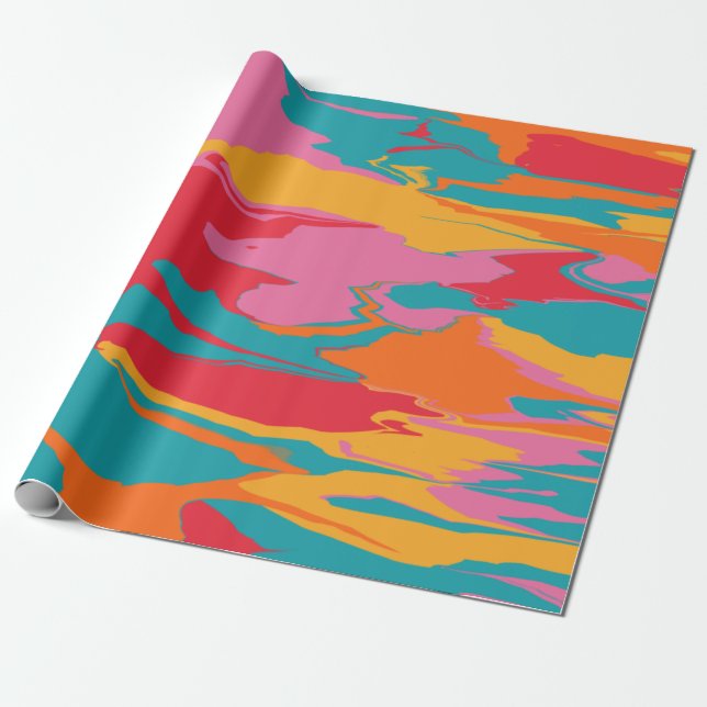 Kaya - Abstract Liquify Design Wrapping Paper (Unrolled)