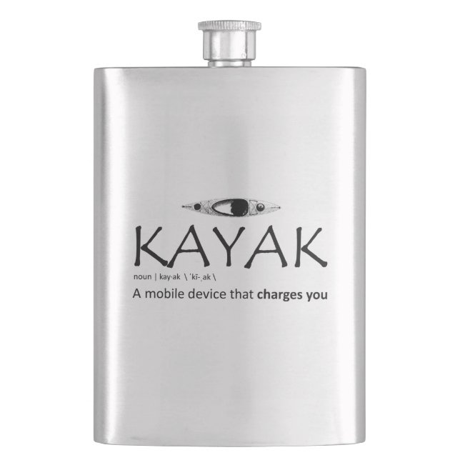 Kayak, A Mobile Device That Charges You Hip Flask (Front)