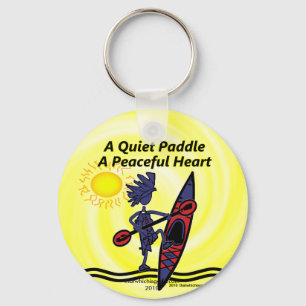 Kayak A Quiet Paddle Waves Key Ring