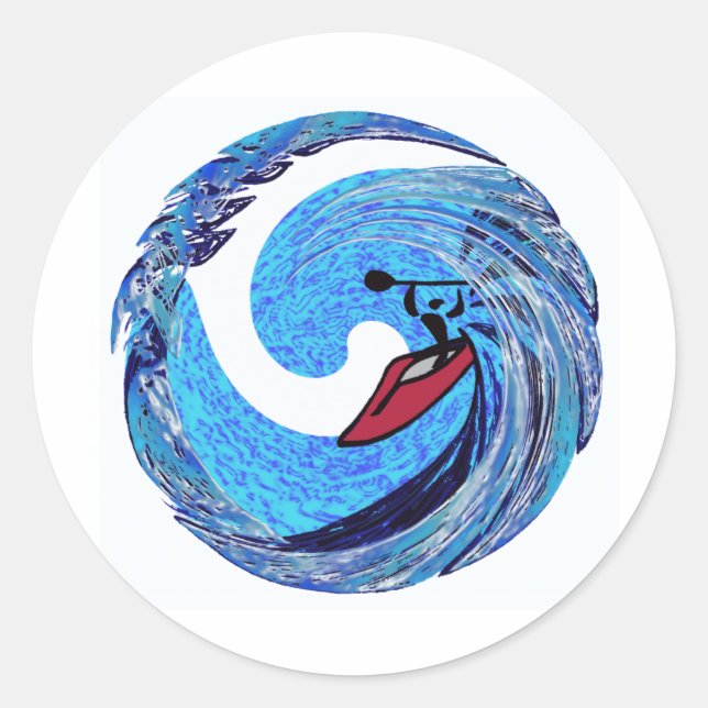 Kayak Ageless Time Classic Round Sticker (Front)
