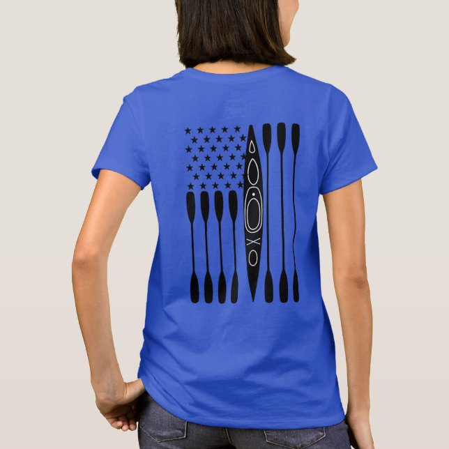 Kayak American Flag Shirt (Back)