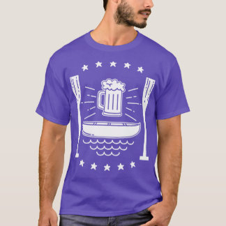 Kayak and Beer Funny Paddle Crew Canoe T-Shirt
