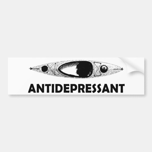 Kayak Antidepressant Bumper Sticker (Front)