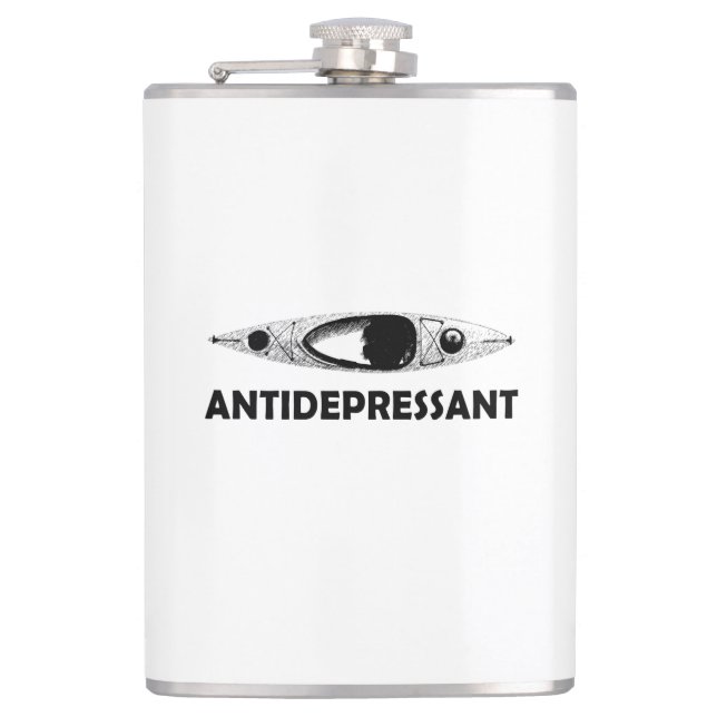 Kayak Antidepressant Hip Flask (Front)