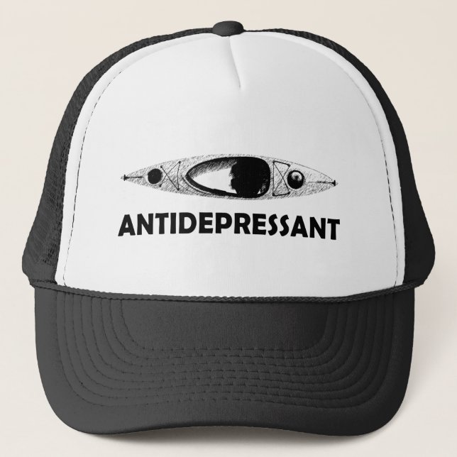 Kayak Antidepressant Trucker Hat (Front)