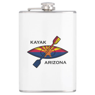 Kayak Arizona Flag Hip Flask