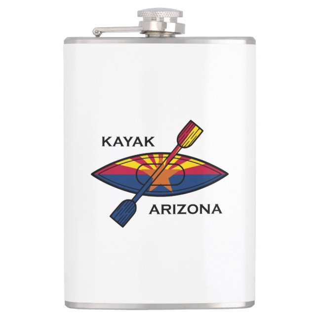 Kayak Arizona Flag Hip Flask (Front)