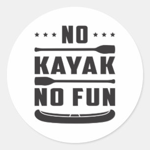 Kayak Canoeing Kayaking Canoe Paddle Gift Idea Classic Round Sticker