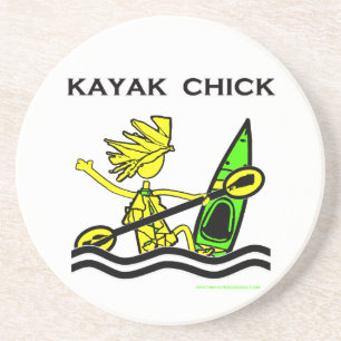 Kayak Chick Designs & Things Coaster