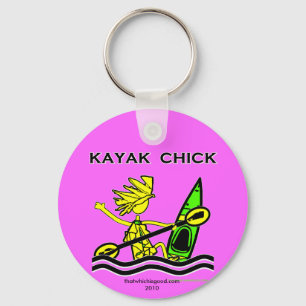 Kayak Chick Designs & Things Key Ring
