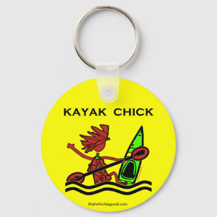 Kayak Chick Designs & Things Key Ring