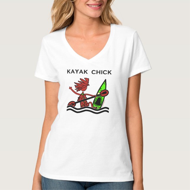Kayak Chick Designs & Things T-Shirt (Front)
