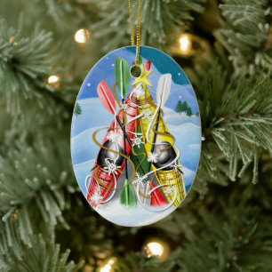 Kayak Christmas Tree - Wonders of Nature Ceramic Tree Decoration