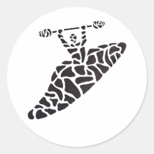 Kayak Classic Round Sticker
