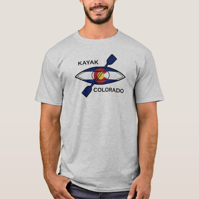 Kayak Colorado Flag T-Shirt (Front)