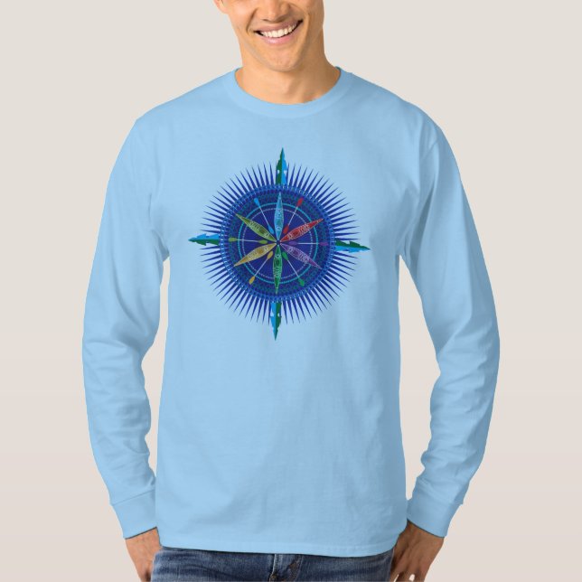 Kayak Compass Rose T-shirt (Front)
