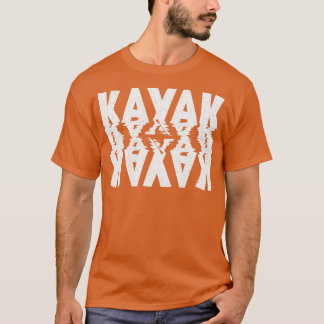 Kayak Distressed White Typography T-Shirt