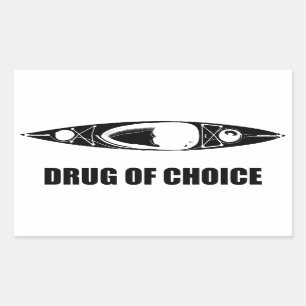 Kayak, Drug Of Choice Rectangular Sticker