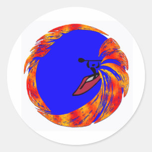 Kayak every Evening Classic Round Sticker