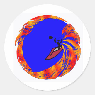 Kayak every Evening Classic Round Sticker