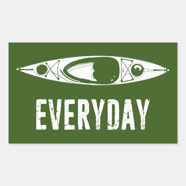 Kayak Everyday Rectangular Sticker (Front)