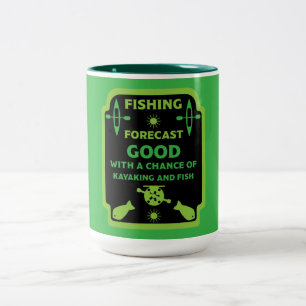 Kayak fish and camp fishing trip gifts travel mug