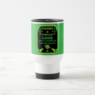 Kayak fish and camp fishing trip gifts  travel mug