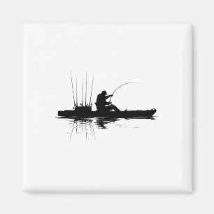 Kayak Fishing Graphic Fisherman Angling Kayaking A Magnet