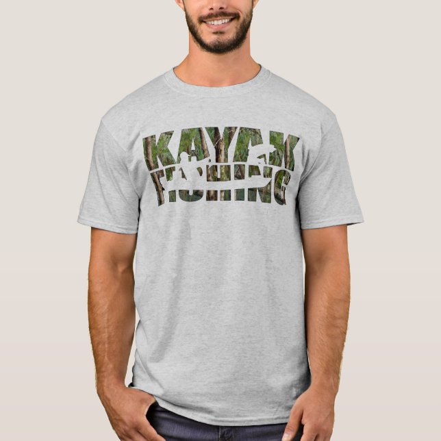Kayak Fishing Wetlands 2 Camo Kayak Fishing Paddli T-Shirt (Front)
