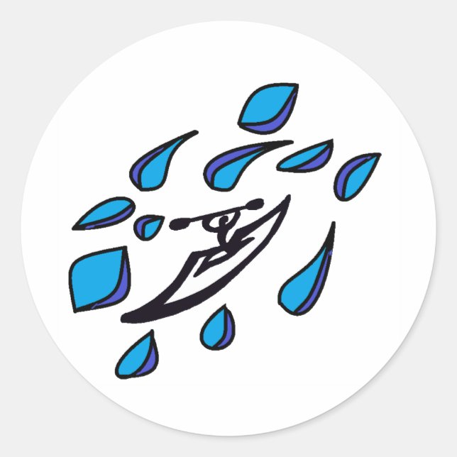 Kayak Flow Classic Round Sticker (Front)