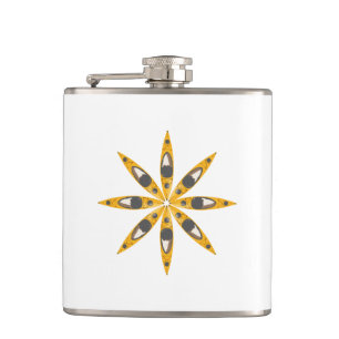 Kayak Flower Hip Flask