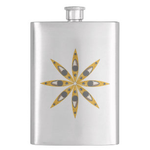 Kayak Flower Hip Flask